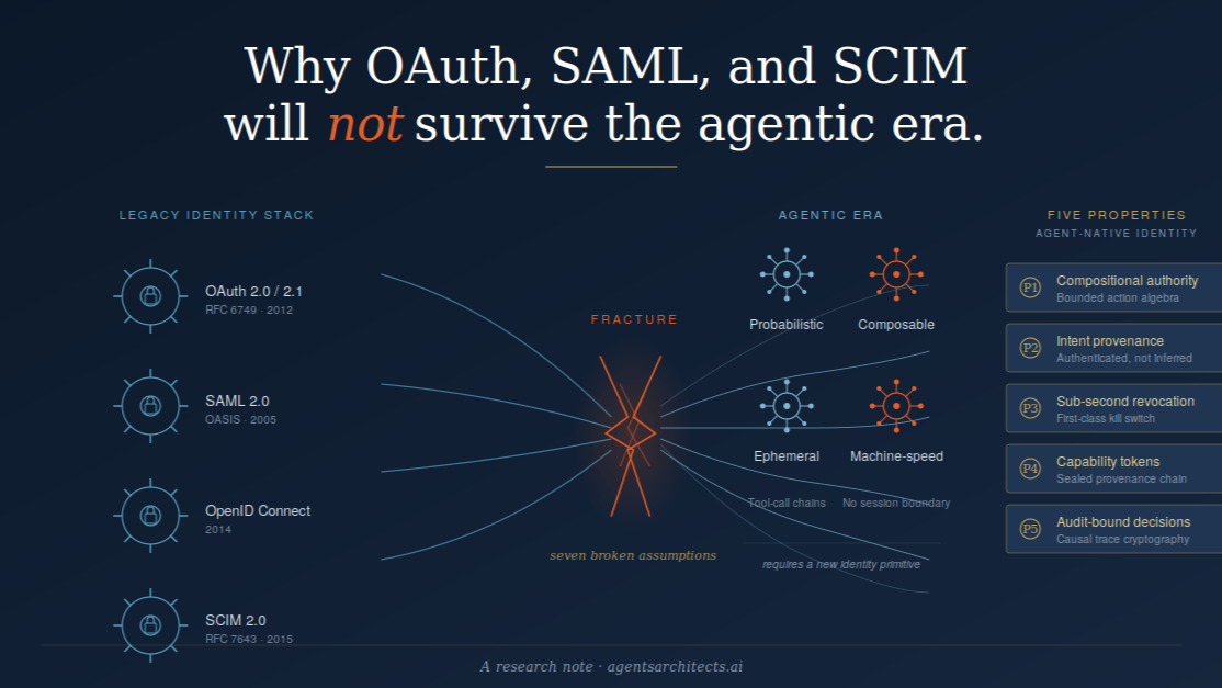 Why OAuth, SAML, and SCIM Won't Survive the Agentic AI Era